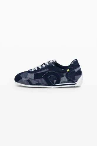 Sneakers met denim Patchwork