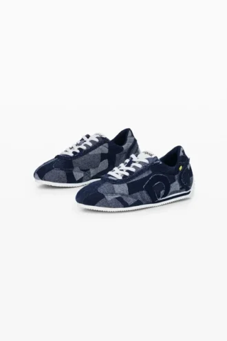 Sneakers met denim Patchwork