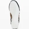 Sneakers met patchwork en dierenprint