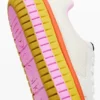 Sneakers met veelkleurige zool