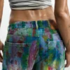 Splatter-Jeans met wijde pijpen