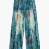 Splatter-Jeans met wijde pijpen