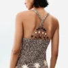 Strapless jurk met franjes