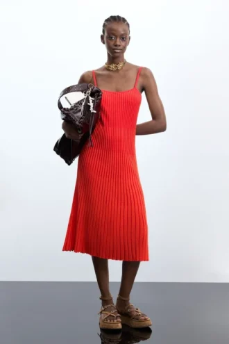 Strapless jurk van 100% katoen