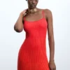 Strapless jurk van 100% katoen
