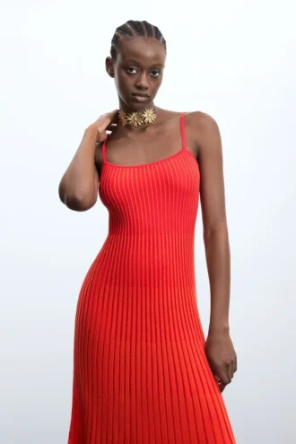 Strapless jurk van 100% katoen