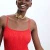 Strapless jurk van 100% katoen