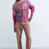 Sweatshirt met bloemenprint en rits