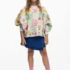Sweatshirt met brede mouwen en letters