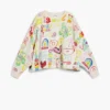 Sweatshirt met brede mouwen en letters