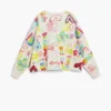 Sweatshirt met brede mouwen en letters
