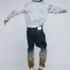 Sweatshirt met capuchon en opdruk
