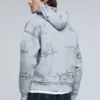 Sweatshirt met capuchon en opdruk