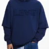Sweatshirt met dubbele mouwen