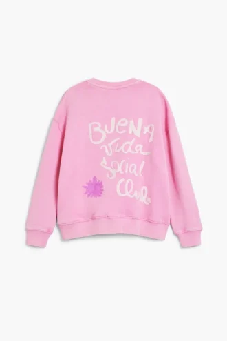 Sweatshirt met geborduurde zon