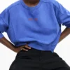 Sweatshirt met gewassen effect