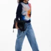 Sweatshirt met grote bloem