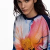 Sweatshirt met grote bloem