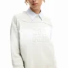 Sweatshirt met logo in kleurverloop