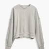Sweatshirt met stiksels