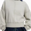Sweatshirt met stiksels