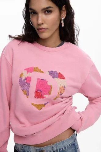 Sweatshirts met logo en kralen