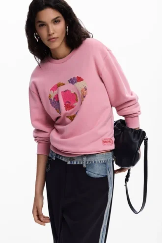 Sweatshirts met logo en kralen