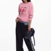 Sweatshirts met logo en kralen