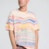 T-shirt met abstracte print