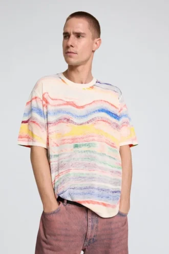 T-shirt met abstracte print