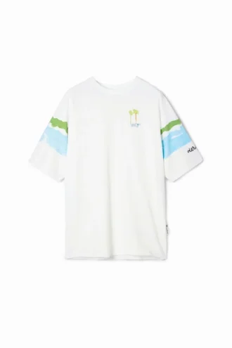 T-shirt met aquarelpalmbomen
