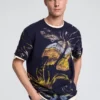 T-shirt met biologische print
