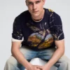 T-shirt met biologische print