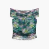T-shirt met bloemenprint en boothals