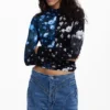 T-shirt met bloemenprint in twee kleuren