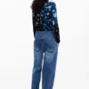 T-shirt met bloemenprint in twee kleuren