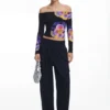 T-shirt met bloemenprint M. Christian Lacroix