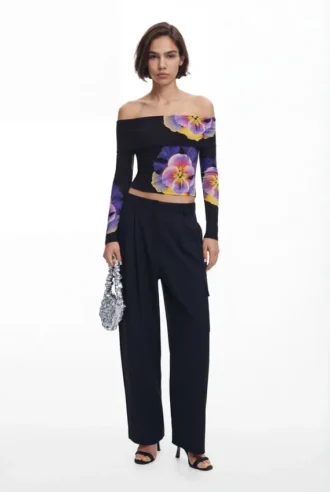 T-shirt met bloemenprint M. Christian Lacroix