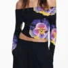 T-shirt met bloemenprint M. Christian Lacroix