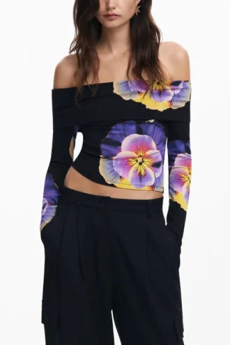 T-shirt met bloemenprint M. Christian Lacroix
