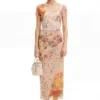 T-shirt met bloemenprint van tule