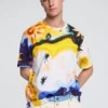 T-shirt met Cosmos-print