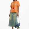 T-shirt met geborduurde bloemen