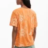 T-shirt met geborduurde bloemen