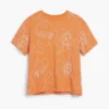 T-shirt met geborduurde bloemen