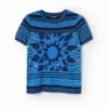 T-shirt met gebreide bloem