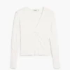 T-shirt met geribde knoop