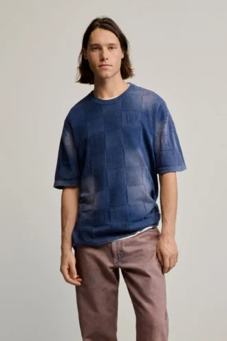 T-shirt met gewassen effect