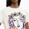 T-shirt met gezichtsprint