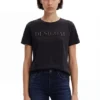 T-shirt met glanzend logo